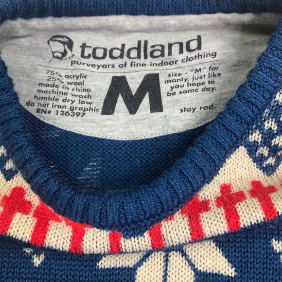 toddland Gnome Ski Sweater Size Medium - Picture 4 of 8